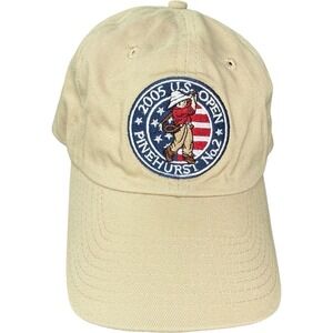 USGA 2005 US Open Pinehurst No 2 Member Hat Tan Golf Baseball Cap Adjustable